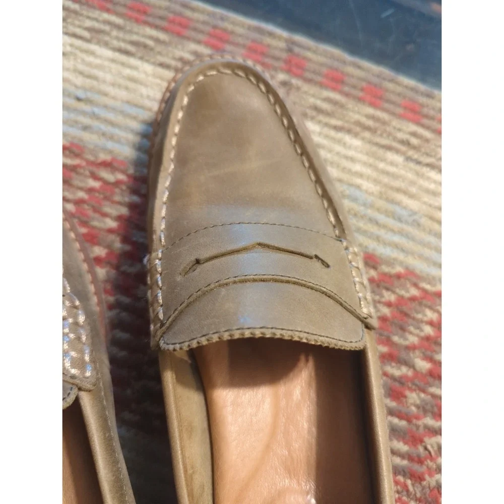 SPERRY Seaport Penny Loafer Leather Women's Size‎ 6 (STS82358) Taupe Brown
